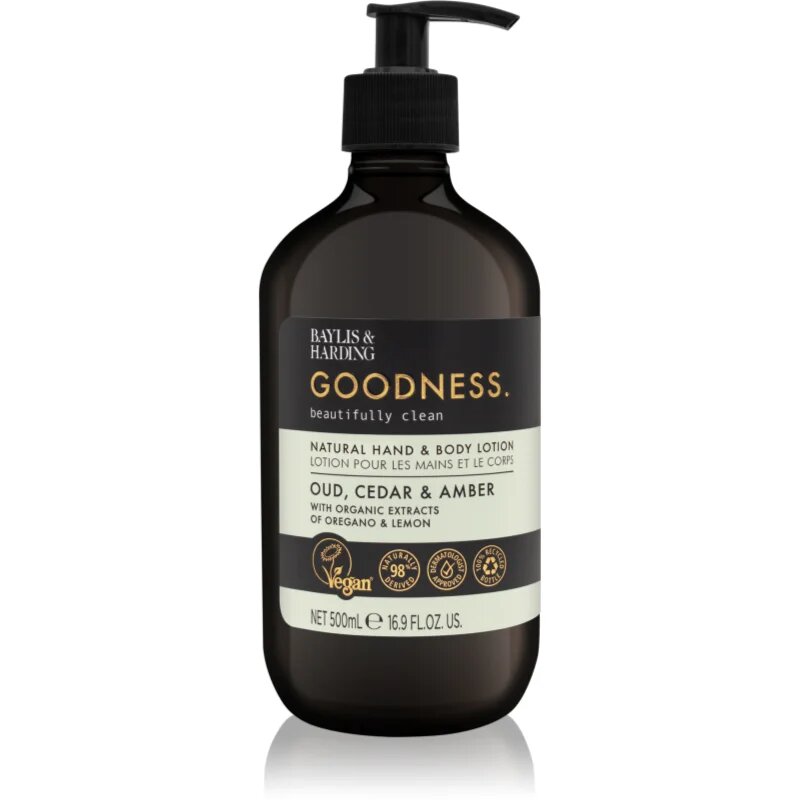 Baylis & Harding Goodness Oud Cedar & Amber jemné tělové mléko 500 ml