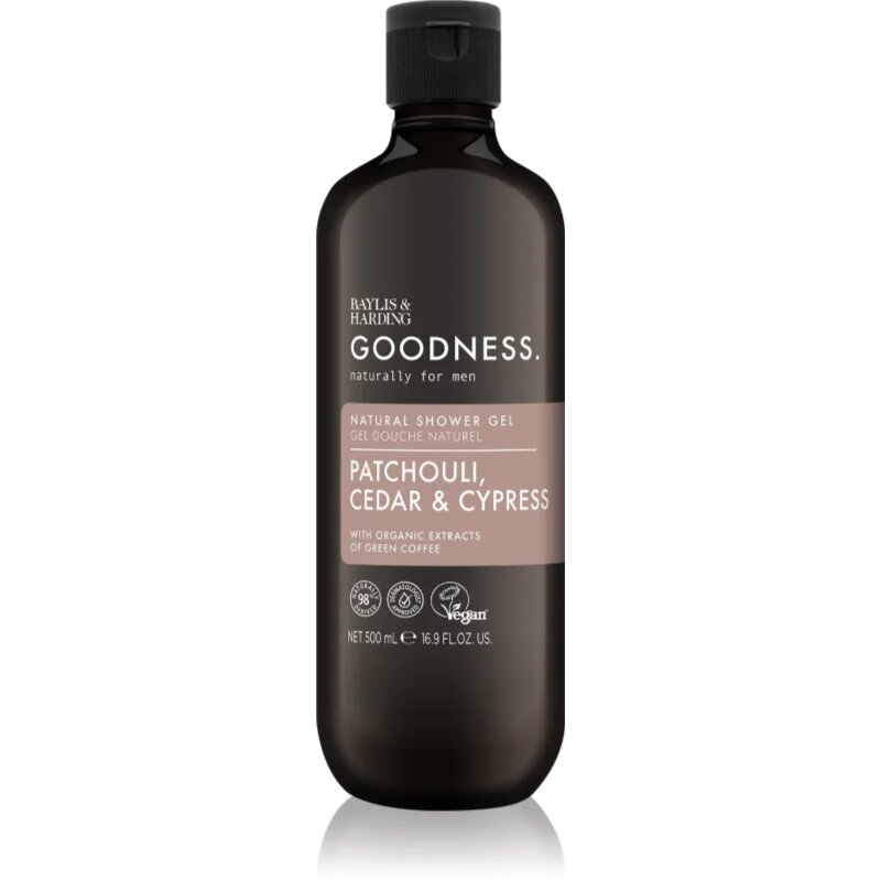 Baylis & Harding Goodness Patchouli Cedar & Cypress sprchový gel pro muže 500 ml