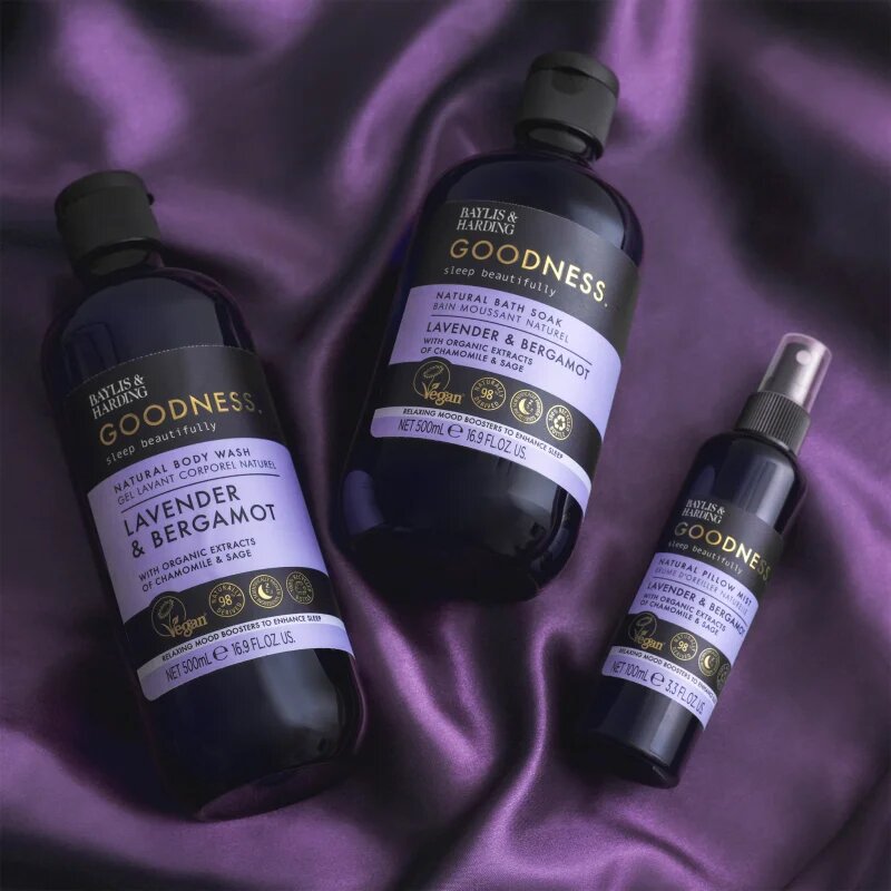 Baylis & Harding Goodness Sleep Beautifully pěna do koupele pro klidný spánek Lavender & Bergamot 500 ml