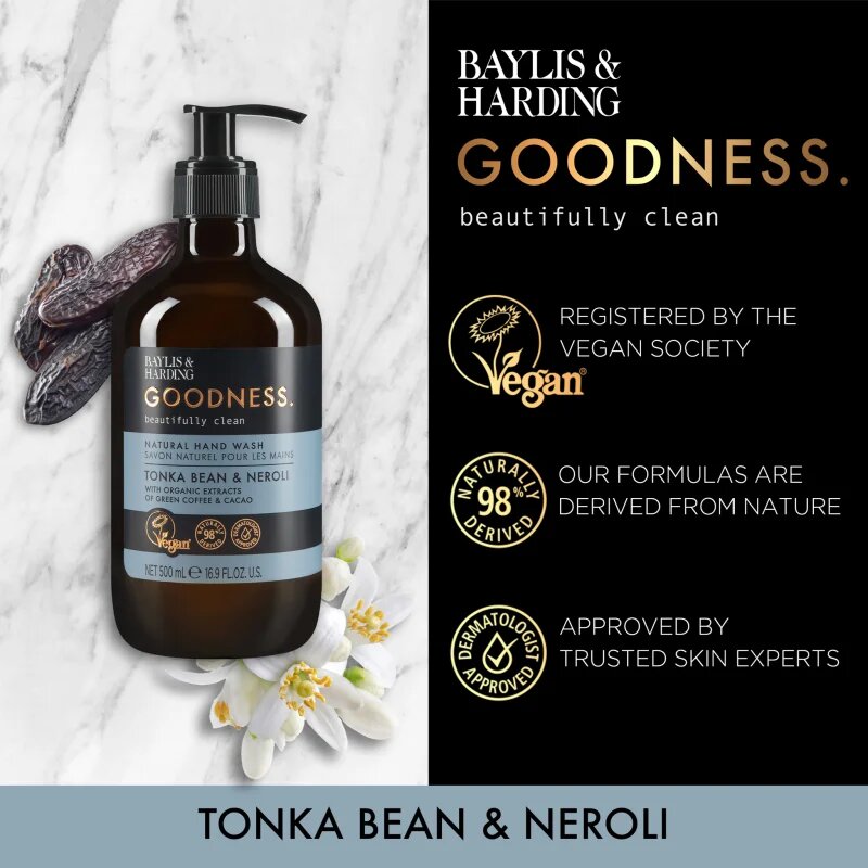 Baylis & Harding Goodness Tonka Bean & Neroli tekuté mýdlo na ruce 500 ml