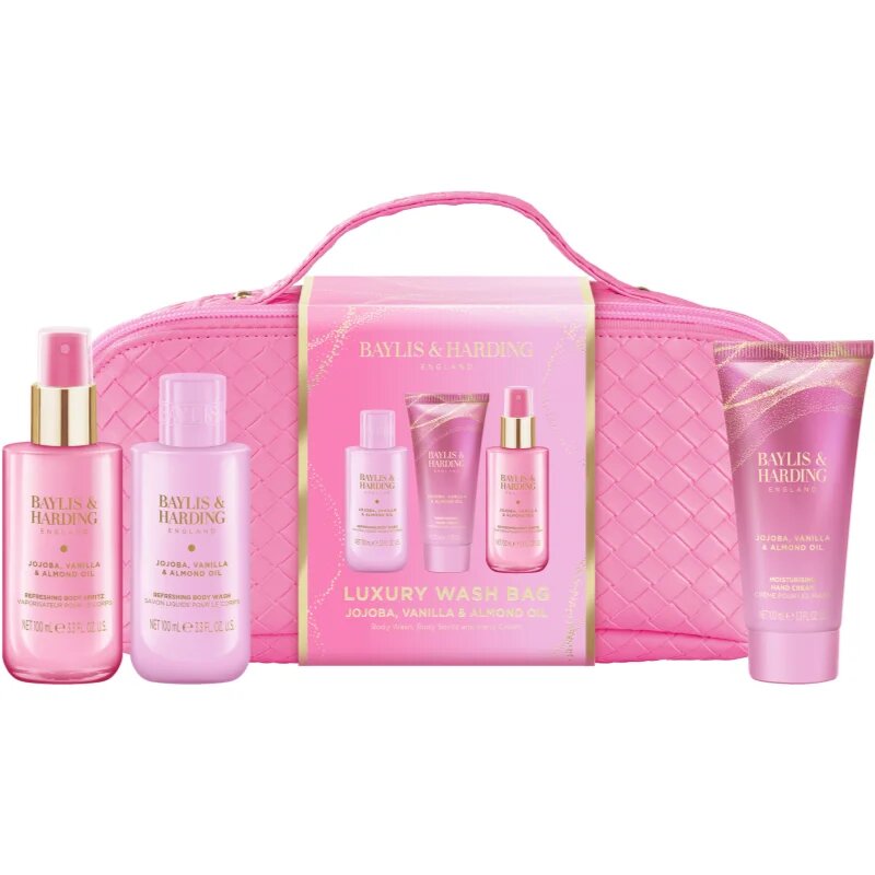 Baylis & Harding Jojoba Vanilla & Almond Oil dárková sada kosmetická taštička