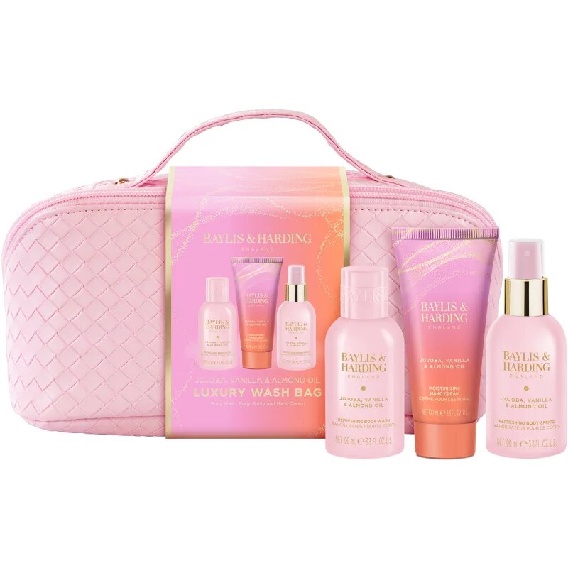Baylis & Harding Jojoba Vanilla & Almond Oil dárková sada kosmetická taštička