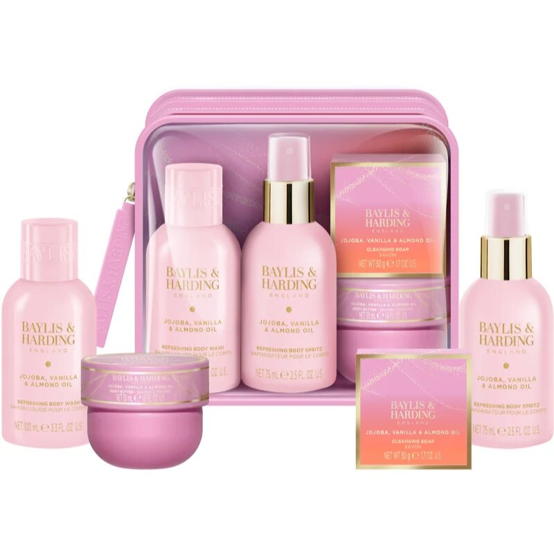 Baylis & Harding Jojoba Vanilla & Almond Oil dárková sada na cesty