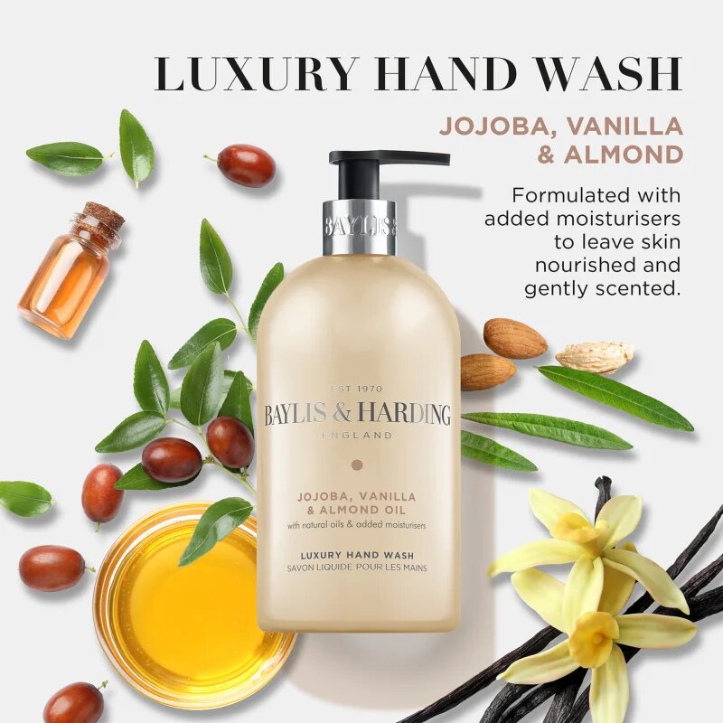 Baylis & Harding Jojoba Vanilla & Almond Oil tekuté mýdlo na ruce 500 ml