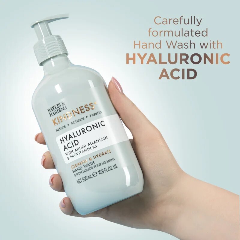 Baylis & Harding Kindness+ Hyaluronic Acid tekuté mýdlo na ruce s hydratačním účinkem vůně Pear & Neroli 500 ml