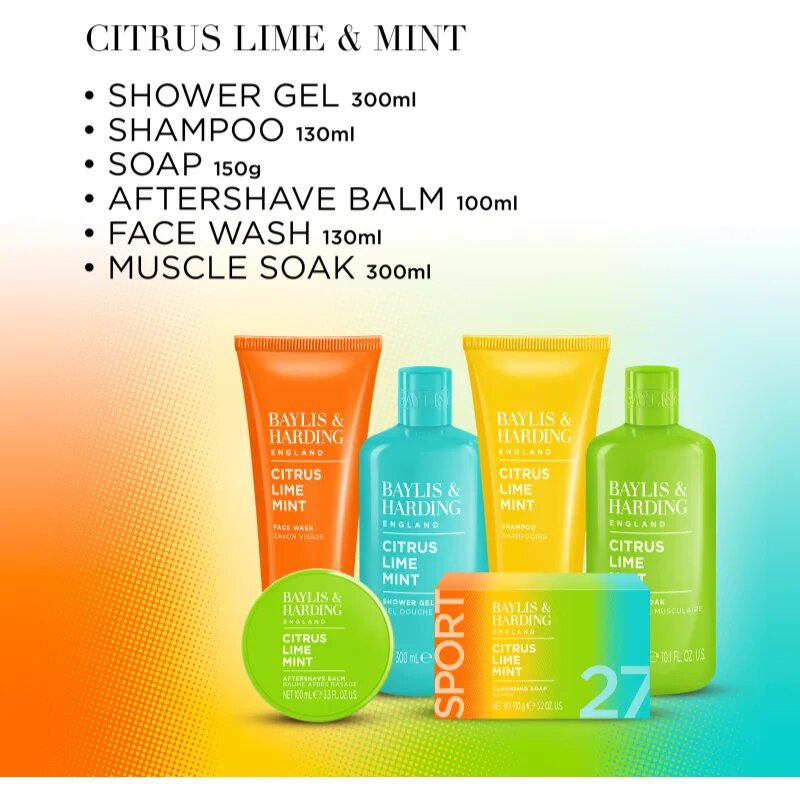 Baylis & Harding Men's Citrus Lime & Mint dárková sada pro muže
