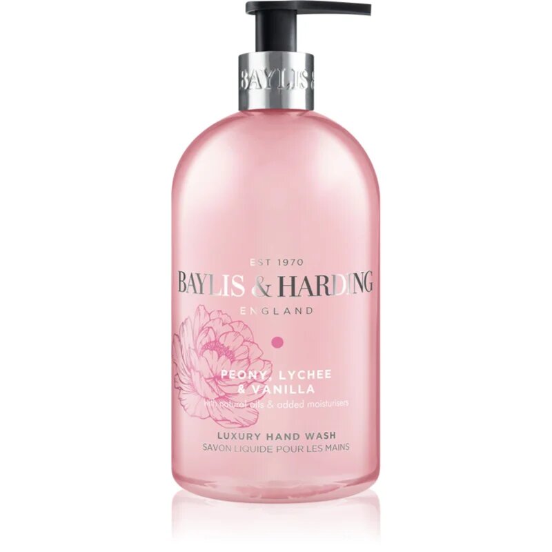 Baylis & Harding Peony Lychee & Vanilla tekuté mýdlo na ruce s hydratačním účinkem 500 ml