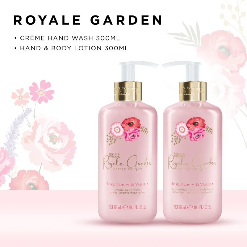 Baylis & Harding Royale Garden Rose Poppy & Vanilla dárková sada na ruce