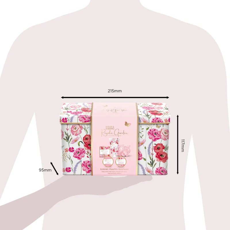 Baylis & Harding Royale Garden Rose Poppy & Vanilla dárková sada plechový box