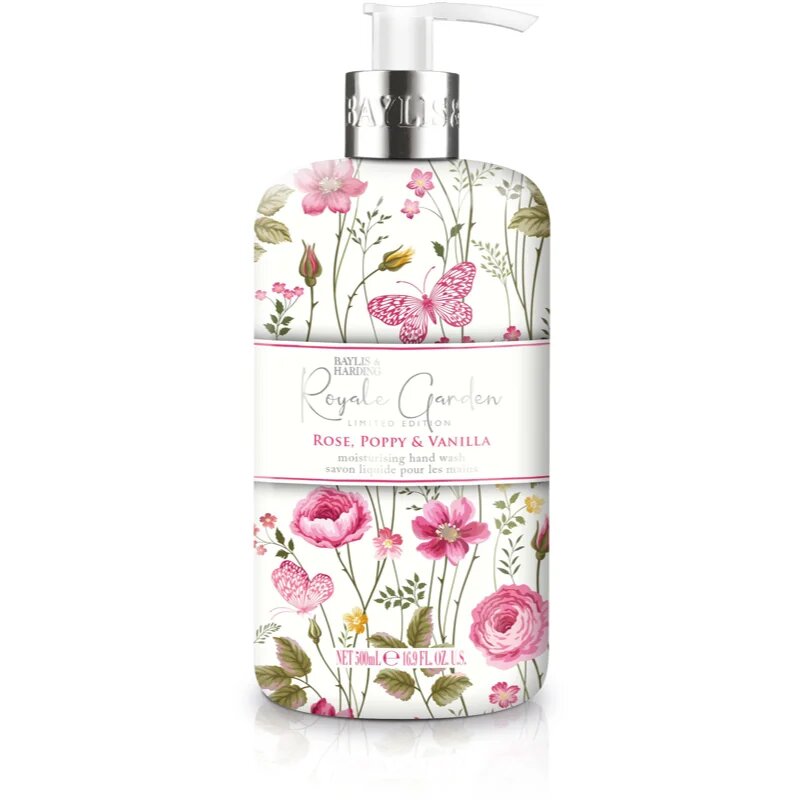 Baylis & Harding Royale Garden Rose Poppy & Vanilla tekuté mýdlo na ruce 500 ml