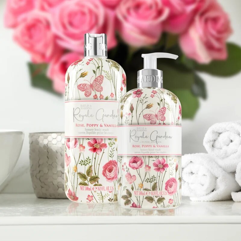 Baylis & Harding Royale Garden Rose Poppy & Vanilla tekuté mýdlo na ruce 500 ml