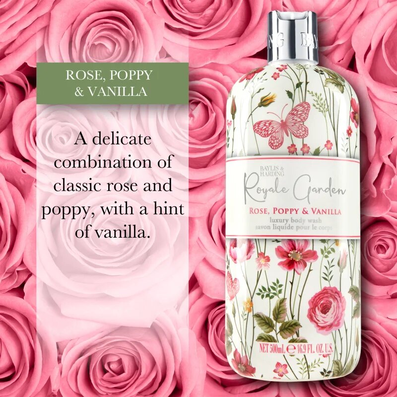 Baylis & Harding Royale Garden Rose Poppy & Vanilla tekuté mýdlo na ruce 500 ml