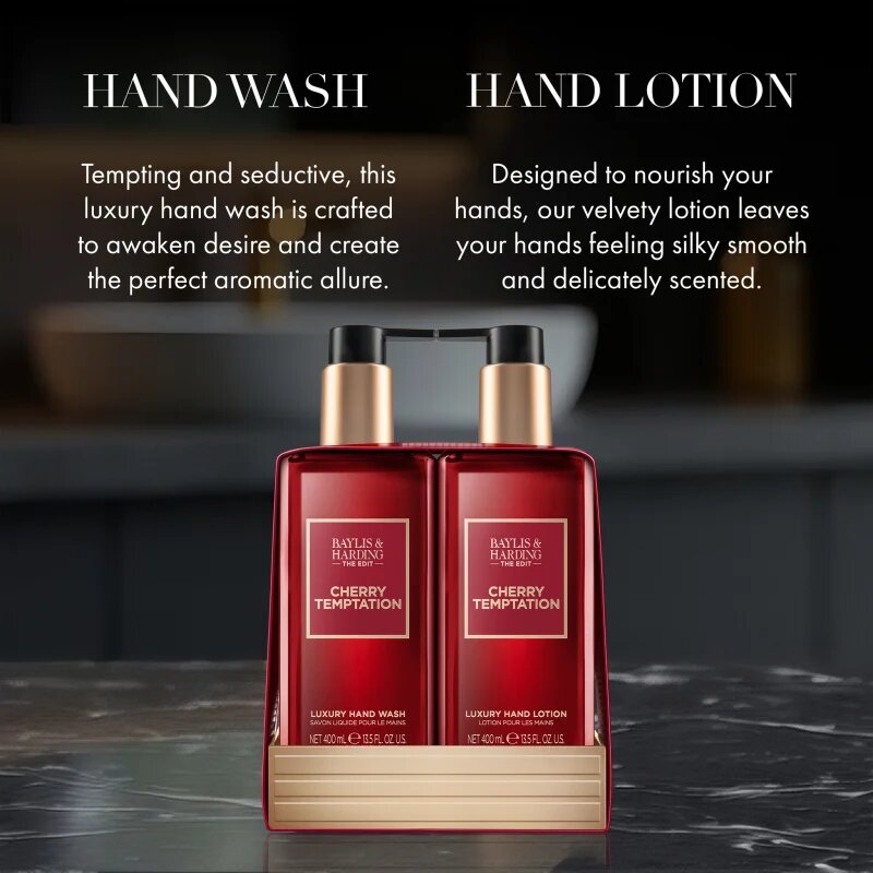 Baylis & Harding The Edit Cherry Temptation dárková sada na ruce
