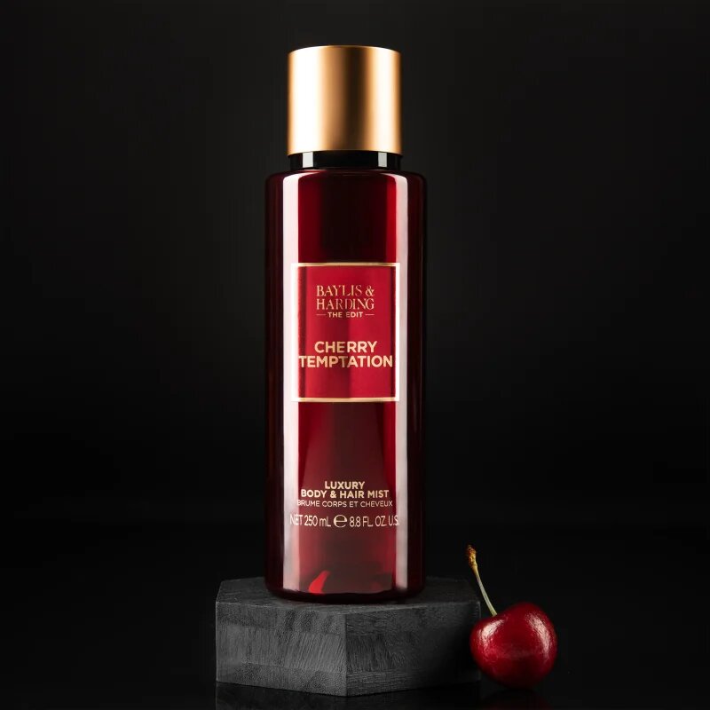 Baylis & Harding The Edit Cherry Temptation parfémovaný tělový sprej pro ženy Cherry Jasmin & Sandalwood 250 ml