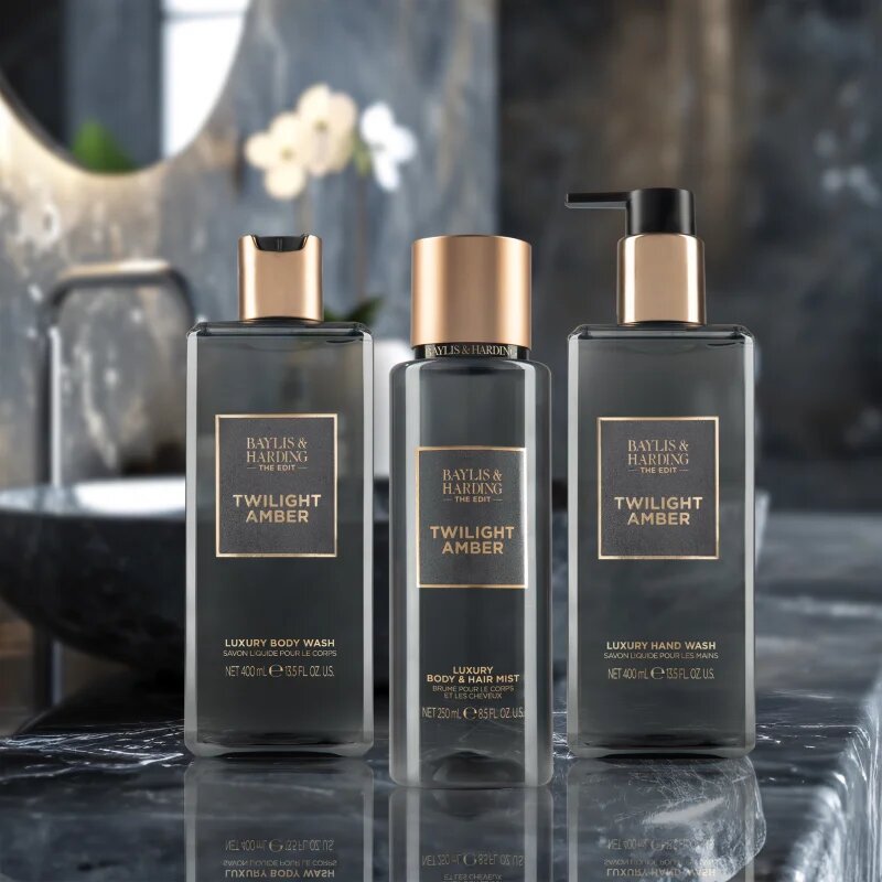 Baylis & Harding The Edit Twilight Amber parfémovaný tělový sprej pro ženy Amber Vertiver & Vanilla 250 ml
