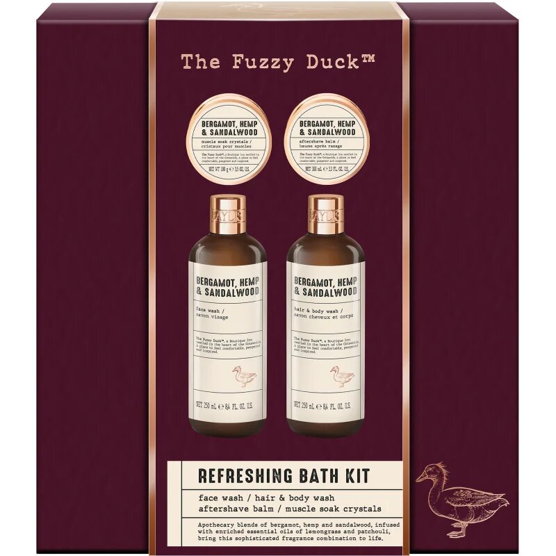 Baylis & Harding The Fuzzy Duck Bergamot Hemp & Sandalwood dárková sada pro muže