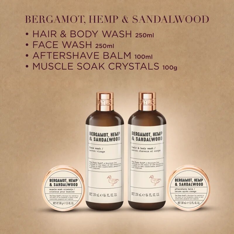 Baylis & Harding The Fuzzy Duck Bergamot Hemp & Sandalwood dárková sada pro muže