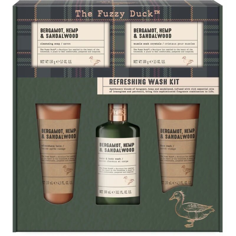 Baylis & Harding The Fuzzy Duck Bergamot Hemp & Sandalwood dárková sada pro muže