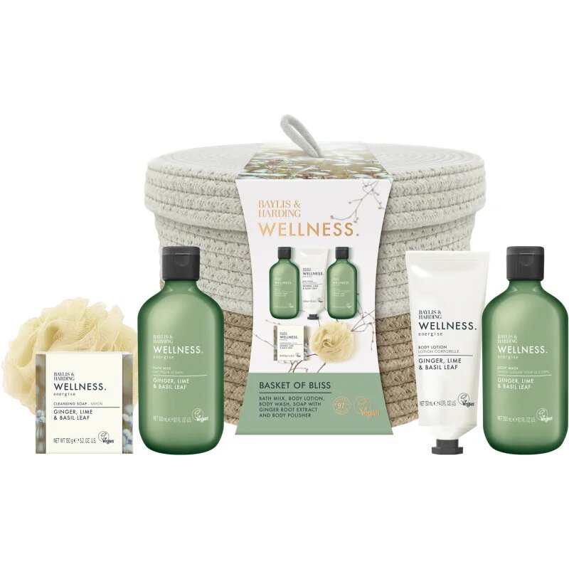 Baylis & Harding Wellness. Energise dárková sada Ginger Lime & Basil Leaf