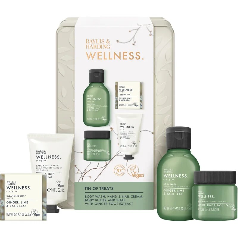 Baylis & Harding Wellness. Energise dárková sada na tělo Ginger Lime & Basil Leaf