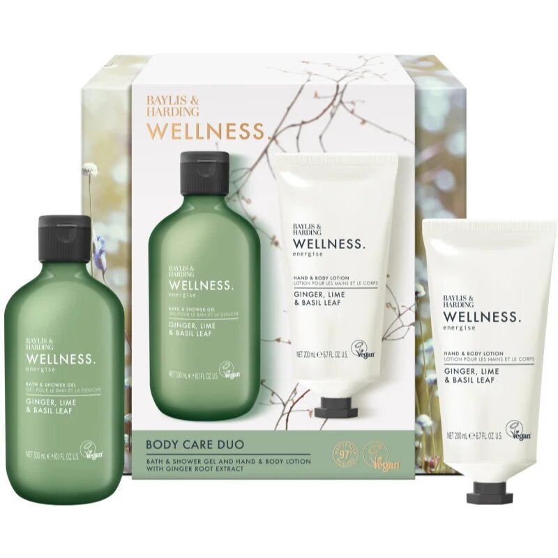 Baylis & Harding Wellness. Energise dárková sada na tělo Ginger Lime & Basil Leaf