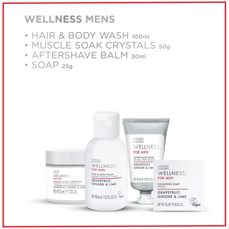Baylis & Harding Wellness. For Men. Revive dárková sada do koupele pro muže