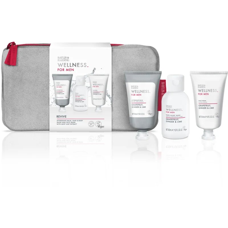 Baylis & Harding Wellness. For Men. Revive dárková sada na tělo a obličej pro muže Grapefruit Ginger & Lime