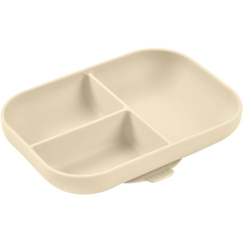 Beaba Divided Silicone Plate dělený talíř s přísavkou Clay 1 ks