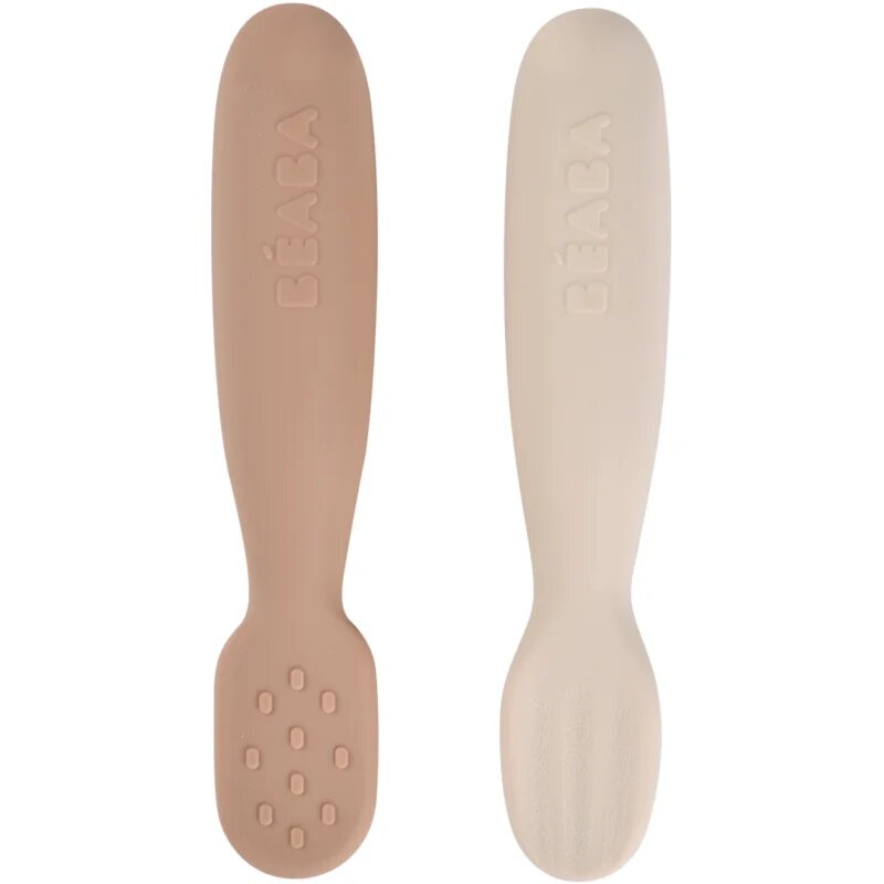 Beaba Silicone Pre-Spoons 2 Pack lžička Praline / Clay 4m+ 2 ks