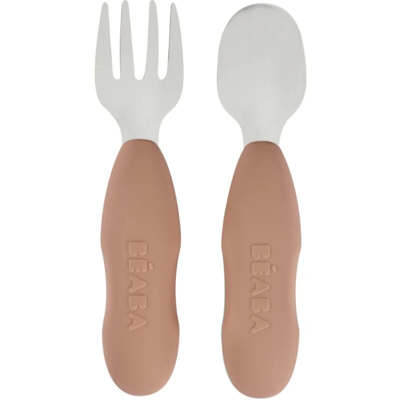Beaba Stainless Steel Pre-Cutlery příbor Praline 10m+ 2 ks