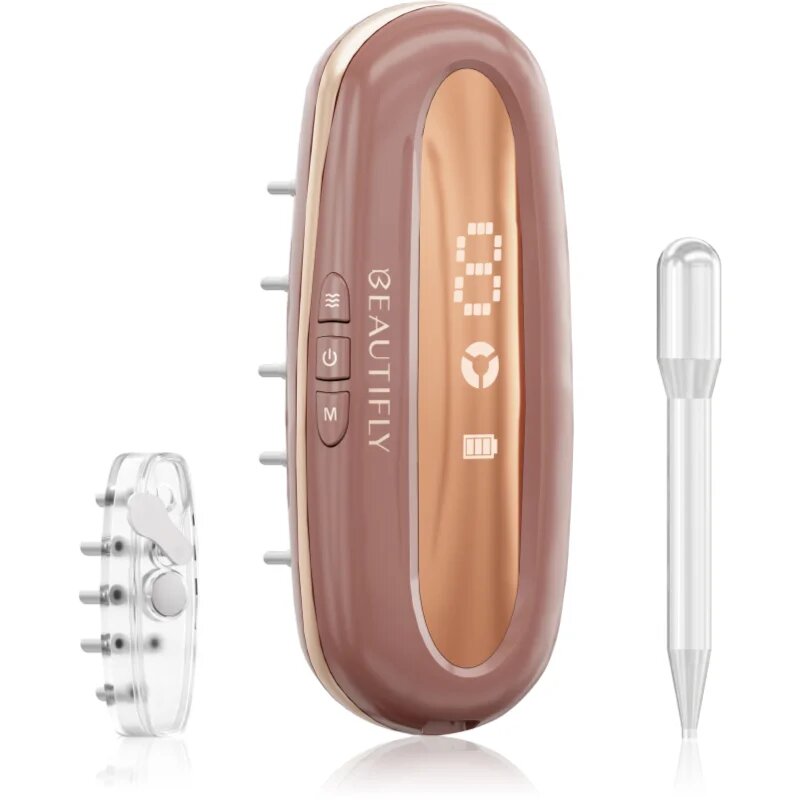 Beautifly LaserBoost Pro masážní přístroj pro stimulaci růstu vlasů s LED podsvícením Rose Gold 1 ks