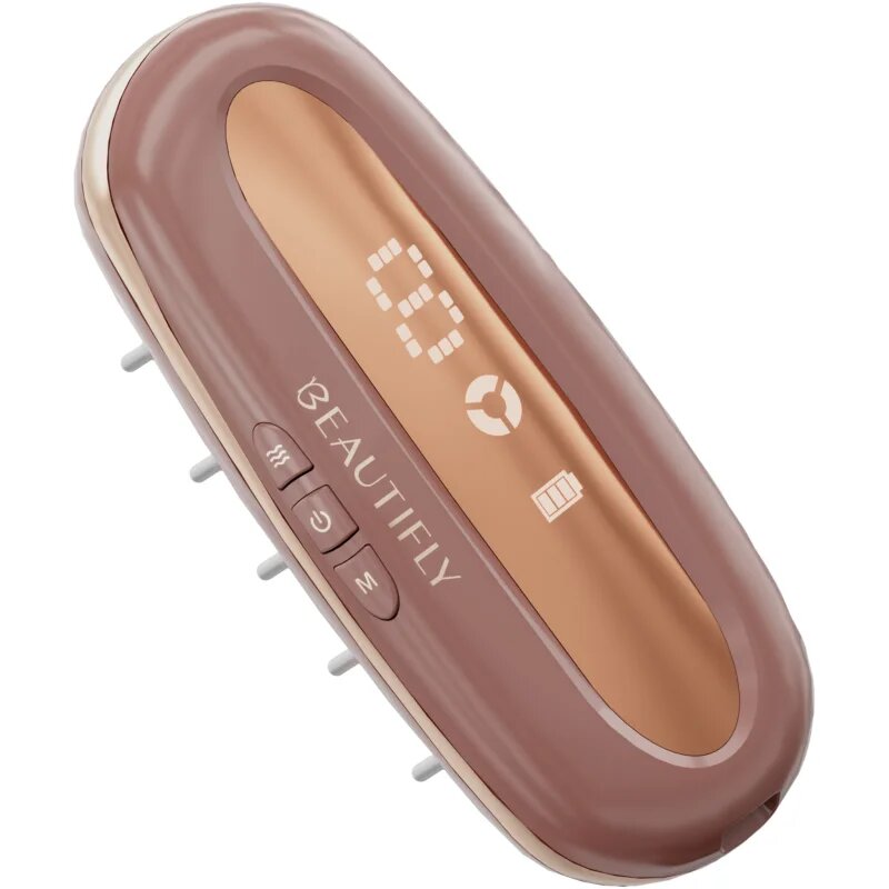 Beautifly LaserBoost Pro masážní přístroj pro stimulaci růstu vlasů s LED podsvícením Rose Gold 1 ks