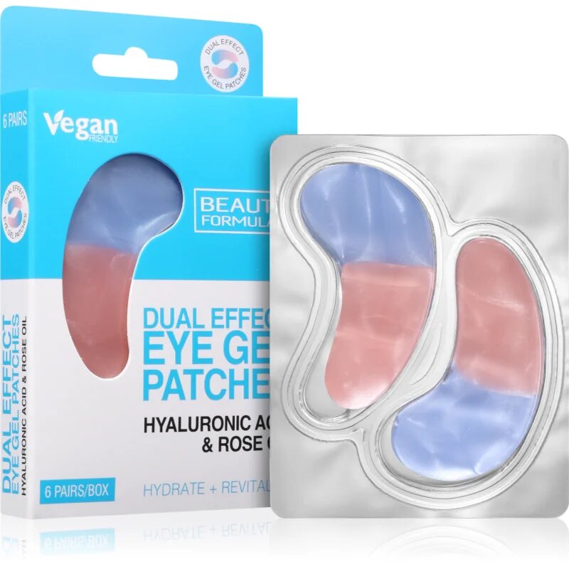 Beauty Formulas Eye Gel Patches zpevňující gelové polštářky pod oči 6 ks