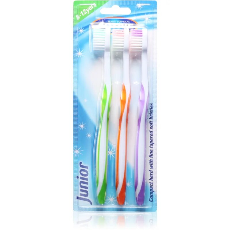 Beauty Formulas Junior zubní kartáčky pro děti 3 ks