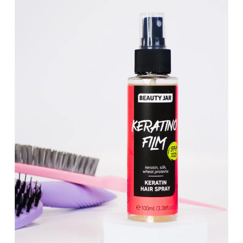 Beauty Jar Keratino Film keratinový sprej pro slabé namáhané vlasy 100 ml