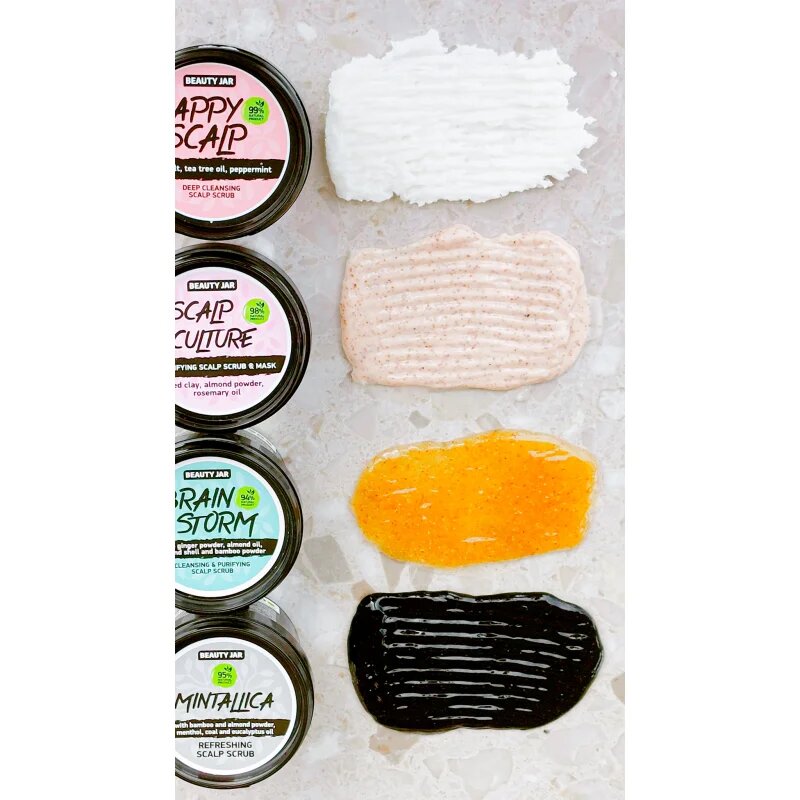 Beauty Jar Mintallica čisticí peeling na vlasy a vlasovou pokožku 100 g