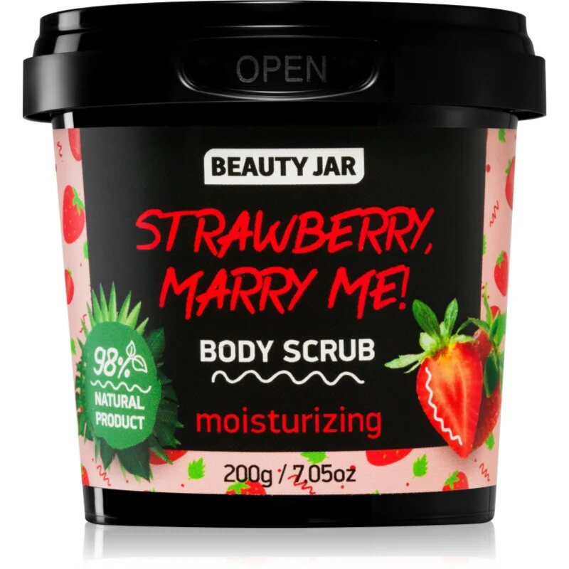 Beauty Jar Strawberry Marry Me! hydratační tělový peeling 200 g