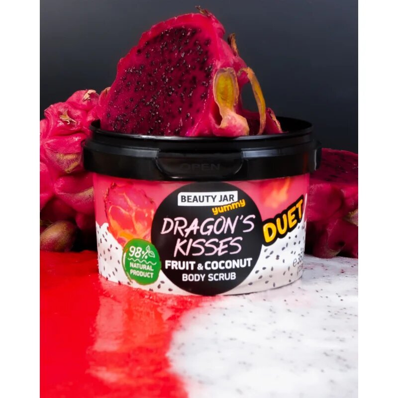 Beauty Jar Yummy Dragon's Kisses tělový peeling 360 g