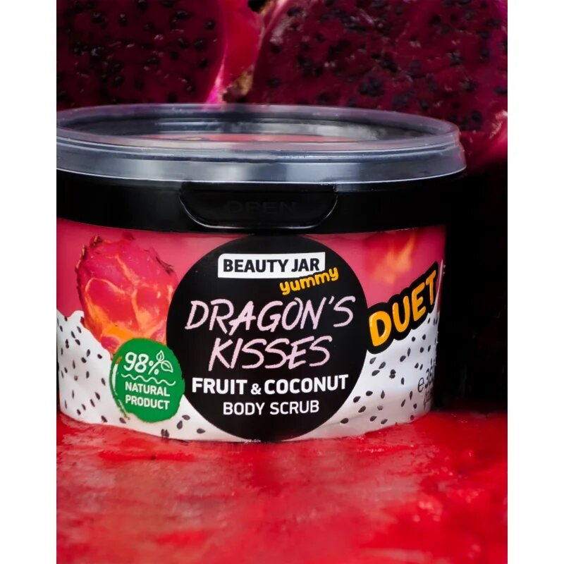Beauty Jar Yummy Dragon's Kisses tělový peeling 360 g