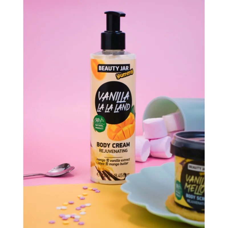 Beauty Jar Yummy Vanilla La La Land omlazující krém na tělo 250 ml