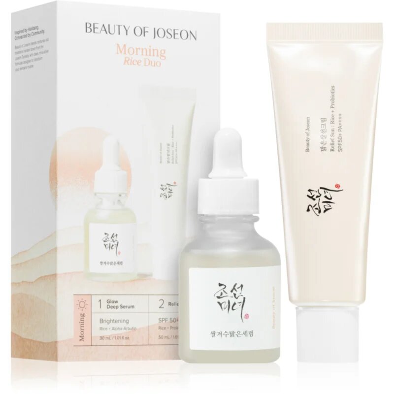 Beauty of Joseon Morning Rice Duo Set sada pro sjednocení barevného tónu pleti