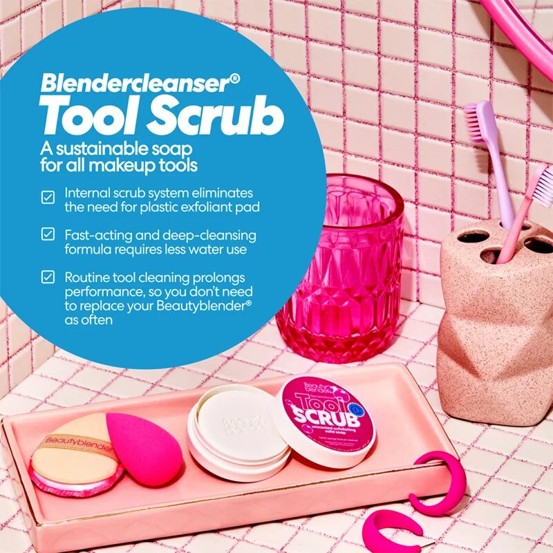 beautyblender® Tool Scrub Unscented tuhý čistič na make-up houbičky a štětce 28.3 g