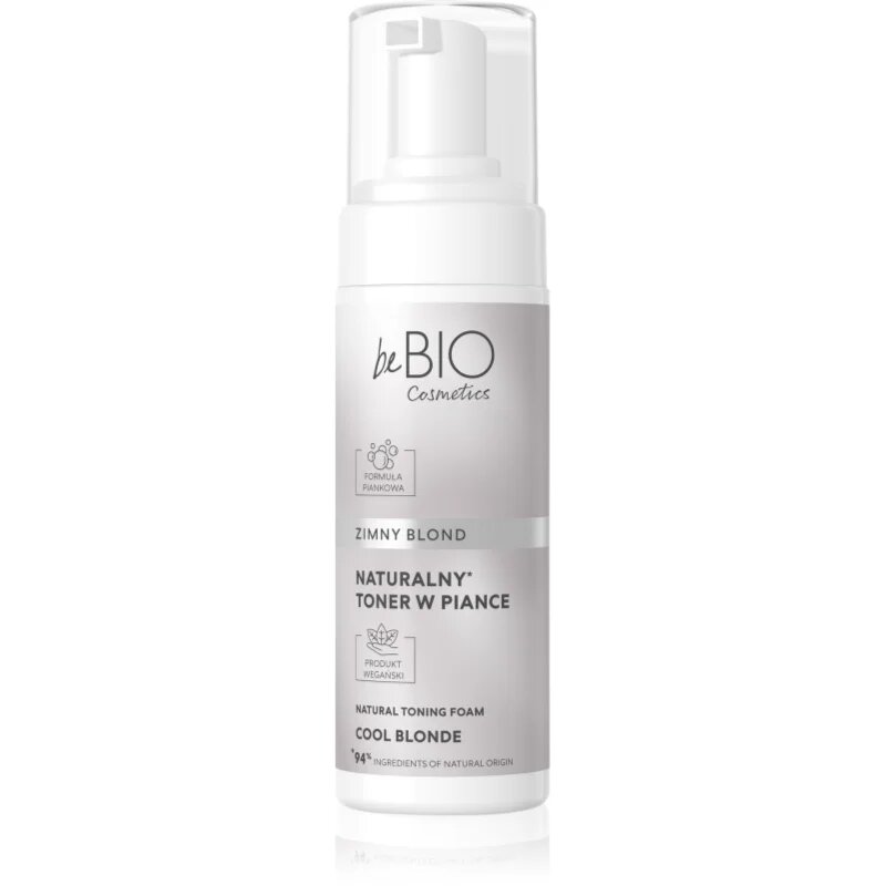 beBIO Natural Foam Toner Cool Blonde tónovací pěna na vlasy 120 ml