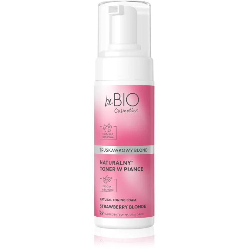 beBIO Natural Foam Toner Strawberry Blonde tónovací pěna na vlasy 120 ml