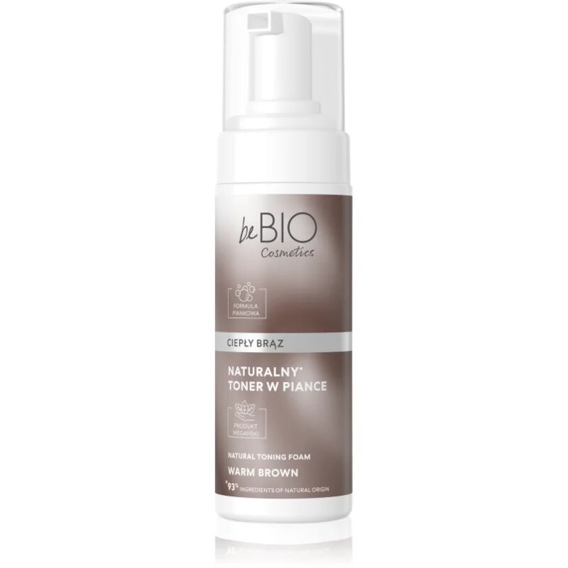 beBIO Natural Foam Toner Warm Brown tónovací pěna na vlasy 120 ml