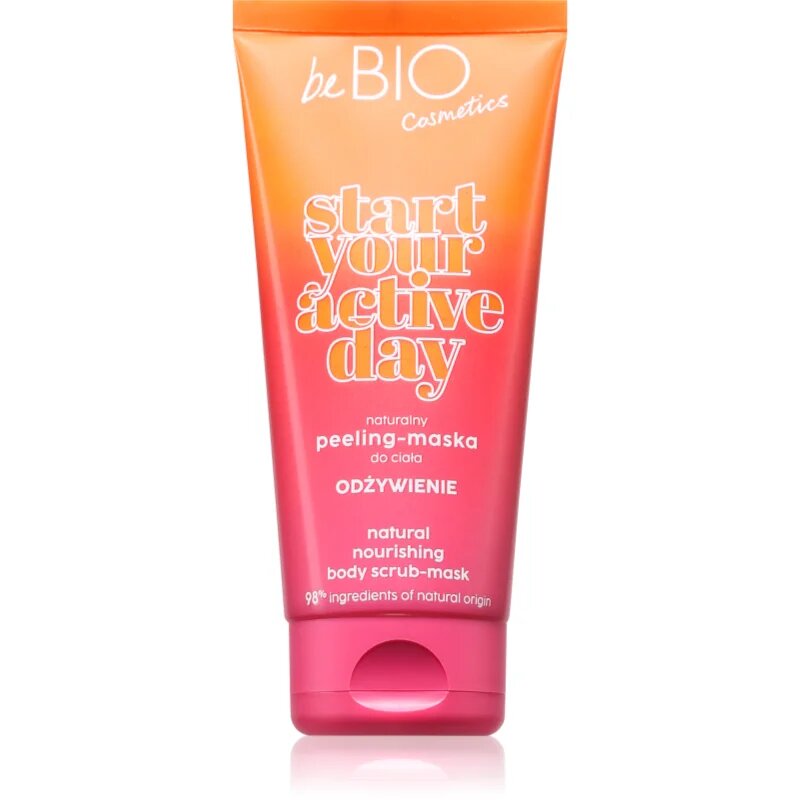 beBIO Start Your Active Day pečující tělový peeling 200 ml