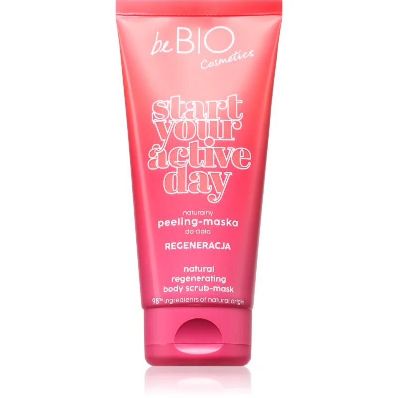 beBIO Start Your Active Day tělový peeling pro regeneraci pokožky 200 ml