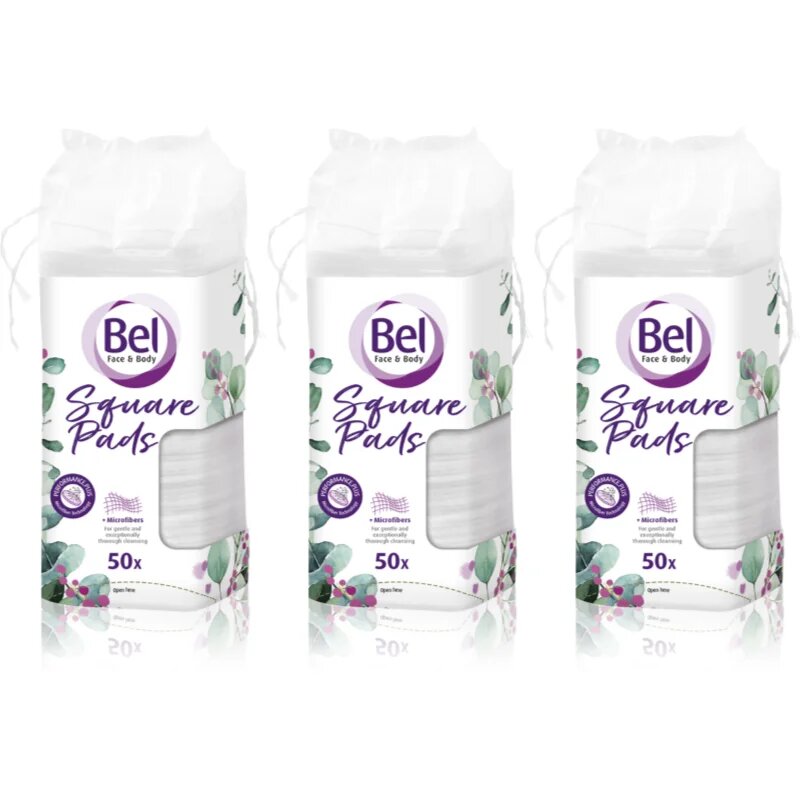 Bel Face & Body Square Pads odličovací tampony výhodné balení 3x50 ks
