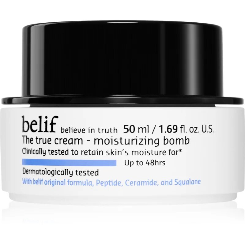belif The True Cream Moisturizing Bomb hloubkově hydratační krém s ceramidy a peptidy 50 ml
