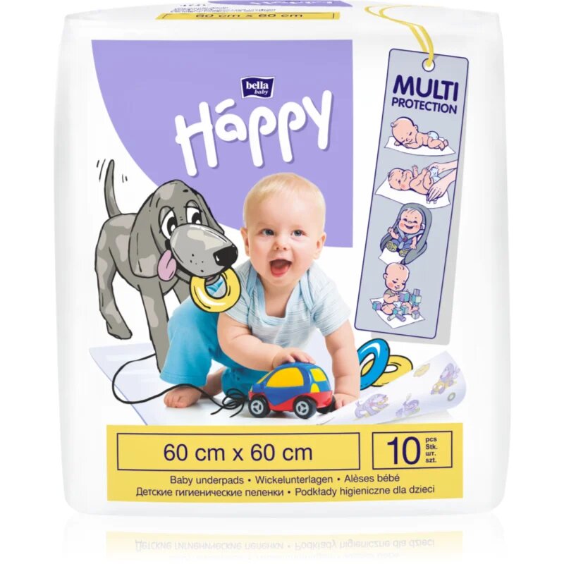 BELLA Baby Happy Baby Underpads jednorázové přebalovací podložky 60x60 cm 10 ks